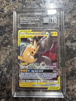 Pokemon Pikachu & Zekrom GX 33/181 Sm-Team Up TAG TEAM Ultra Rare Holo TAG 10 - Image 1