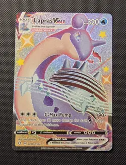 Pokemon TCG Lapras VMAX Holo Rare Card Shining Fates SV111/SV122 NM - Image 1