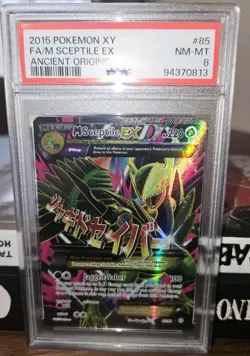 PSA NM-MT 8 M Mega Sceptile EX Full Art 85/98 Pokemon XY Ancient Origins - Image 1