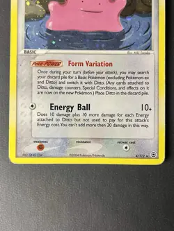 Pokemon - Ditto 4/112 Holo Rare EX FireRed LeafGreen 2004 - MP - Image 4