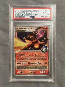 2009 Pokemon Platinum Supreme Victors Charizard G Lv. X #143 PSA 6 - Image 1