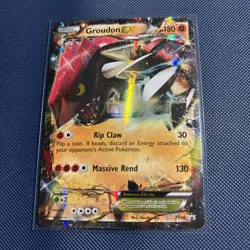 Pokemon Groudon-EX Black Star Promos Holo Card XY42 - Image 1