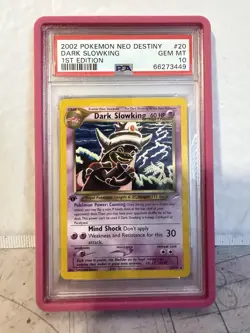 Pokemon Neo Destiny 2002 1st Edition Dark Slowking 20/105 Rare Mint PSA 10 - Image 1