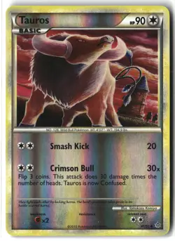 Tauros ⭐ 41/95 Reverse Holo Uncommon HGSS Unleashed 2010 Pokemon NM - Image 1