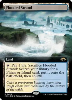 ~ Flooded Strand (Extended Art) ~ NM Foil ~ Modern Horizons 3 ~ MTG ~ - Image 1