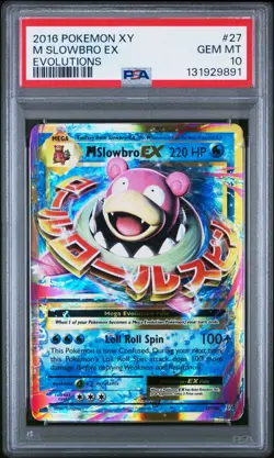 2016 POKEMON XY EVOLUTIONS #27 M SLOWBRO EX PSA 10 - Image 1