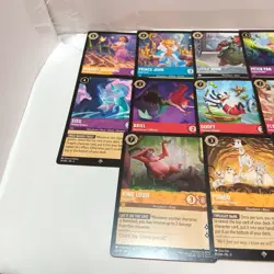 Disney Lorcana Super Rare Card Lot Of 13 Mixed - Image 2
