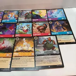 Disney Lorcana Super Rare Card Lot Of 13 Mixed - Image 3