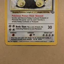 Snorlax Pokemon Card Holo WOTC 11/64 Jungle Set Rare Vintage 1999 Original HP - Image 3