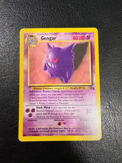 Pokemon WOTC 1999 Fossil Base Set Gengar Rare Vintage Pokemon Card - Image 1