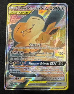 Pokemon TCG Eevee & Snorlax Tag Team GX SM169 Black Star Promo Sun & Moon - Image 1