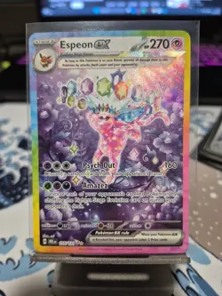 Pokemon TCG Espeon EX Prismatic Evolutions Card 155/131 Secret Illusion Rare - Image 1