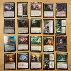 Magic The Gathering Lot Of 20 Gold Cards Including Rares and Mythics NM - Image 1