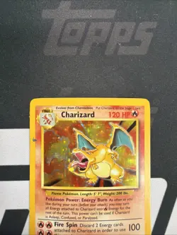 Pokemon TCG Base Set Charizard Holo Card 4/102 HP-Damaged See Photos - Image 3
