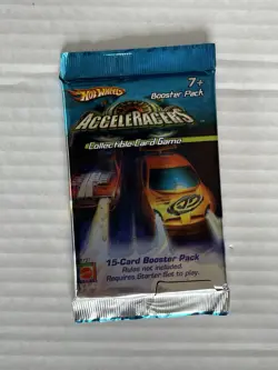 Hot Wheels AcceleRacers 15 Card Booster Pack Collectible Card Game - Image 1