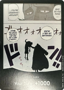One Piece EN OP04 DP01 Don Card Luffy Vs. Crocodile NM-MT - Image 1