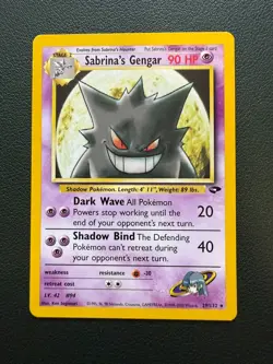 Sabrina's Gengar - 29/132 - Pokemon Gym Challenge Unlimited Rare Card WOTC HP - Image 1