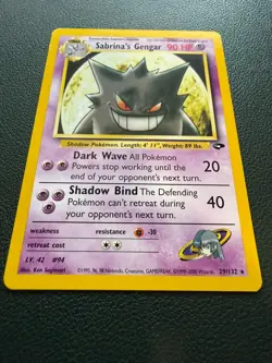 Sabrina's Gengar - 29/132 - Pokemon Gym Challenge Unlimited Rare Card WOTC HP - Image 2