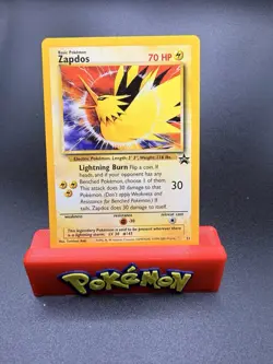 Zapdos 23 NM Black Star Promo Rare Pokemon TCG Card 2000 Vintage WoTC - Image 1