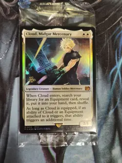 Cloud, Midgar Mercenary - Foil - Pre Release (Sealed) MTG Final Fantasy - Image 1