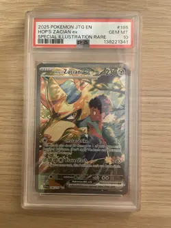 2025 POKEMON JTG EN-JOURNEY TOGETHER #186 HOP'S ZACIAN EX PSA 10 - Image 1