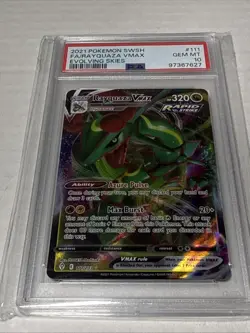 2021 Pokemon SWSH FA/Rayquaza Vmax Evolving Skies PSA 10 - Image 3