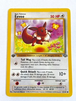 Eevee LP 51/64 1st Edition Jungle Pokemon TCG Regular - Image 1
