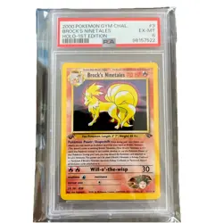 PSA 6 Brock's Ninetales 3/132 Holo Rare 1st Edition - Gym Challenge - Pokemon - Image 1