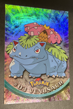 1999 Pokemon Topps TV Animation Series 1 #03 Venusaur Foil Blue Label NRMT - Image 2