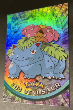 1999 Pokemon Topps TV Animation Series 1 #03 Venusaur Foil Blue Label NRMT - Image 3