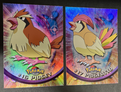 2 Pokemon Topps TV Animation Series 1 #16 Pidgey #17 Pidgeotto Foil Blue Label - Image 2