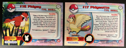 2 Pokemon Topps TV Animation Series 1 #16 Pidgey #17 Pidgeotto Foil Blue Label - Image 4