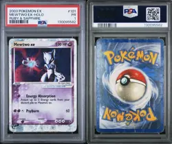PSA 1 Mewtwo ex 2003 EX Ruby & Sapphire 101/109 Ultra Rare Pokemon E Reader PR - Image 3