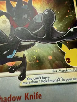 Pokemon TCG Greninja Gold Star SWSH144 Celebrations Black Star Promo With Swirl! - Image 3