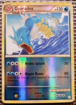 2010 Pokemon Heartgold & Soulsilver #4 Gyarados Reverse Holo LP-MP - Image 1