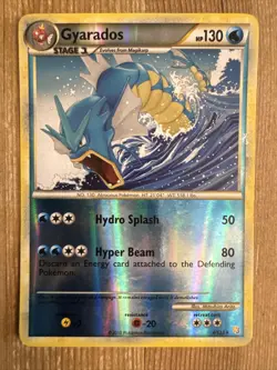 Pokemon TCG Gyarados Heartgold & Soulsilver 4/123 Reverse Holo Holo Rare MP - Image 1