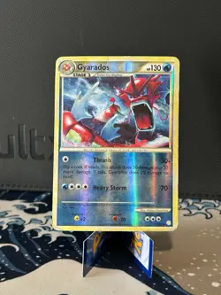 Pokemon TCG Gyarados 123/123 HeartGold SoulSilver Reverse Holo Foil Rare DMG - Image 1