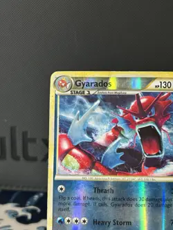 Pokemon TCG Gyarados 123/123 HeartGold SoulSilver Reverse Holo Foil Rare DMG - Image 2