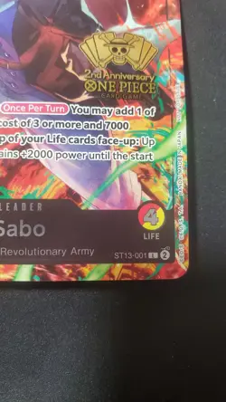 Sabo (2nd Anniversary Tournament) ST13-001 One Piece Promotion Cards Foil - Image 5