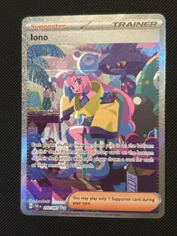 Pokemon TCG Iono Card 237/091 Paldean Fates Special Illustration Rare - Image 1