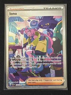 Pokemon TCG S&V Paldean Fates Iono SIR Holo Card 237/091 - Image 1