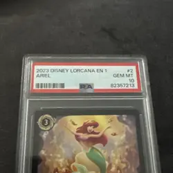 2023 DISNEY LORCANA ARIEL SPECTACULAR SINGER FOIL #002 PSA 10 - Image 2