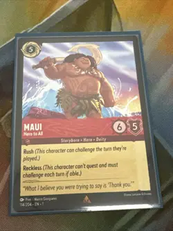 1x Maui - Hero to All - 114/204 - Rare NM-Mint Disney Lorcana: The First Chapter - Image 1