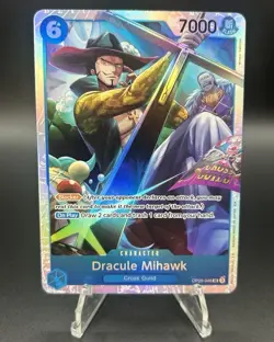 • Dracule Mihawk • OP09-048 SR Emperors in the New World Holo One Piece TCG NM - Image 2