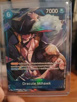 One Piece TCG Dracule Mihawk OP09-048 SR Parallel Emperors in the New World AA - Image 1