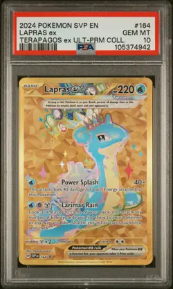 2024 POKEMON SVP PROMO TERAPAGOS EX ULTRA-PREMIUM COLL #164 LAPRAS EX PSA 10 - Image 1
