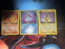Pokemon TCG Trio Set Dark Jolteon Dark Flareon Dark Vaporeon NON HOLO - Image 3