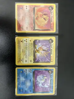 Pokemon TCG Trio Set Dark Jolteon Dark Flareon Dark Vaporeon NON HOLO - Image 1