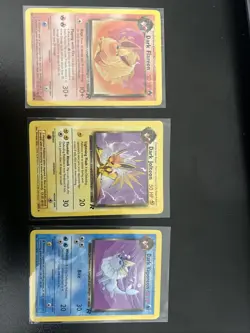 Pokemon TCG Trio Set Dark Jolteon Dark Flareon Dark Vaporeon NON HOLO - Image 1