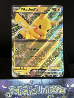Pokemon Card Pikachu ex 028/131 Prismatic Evolutions Double Rare Holo NM - Image 1